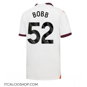 Manchester City Oscar Bobb #52 Seconda Maglia 2023-24 Manica Corta